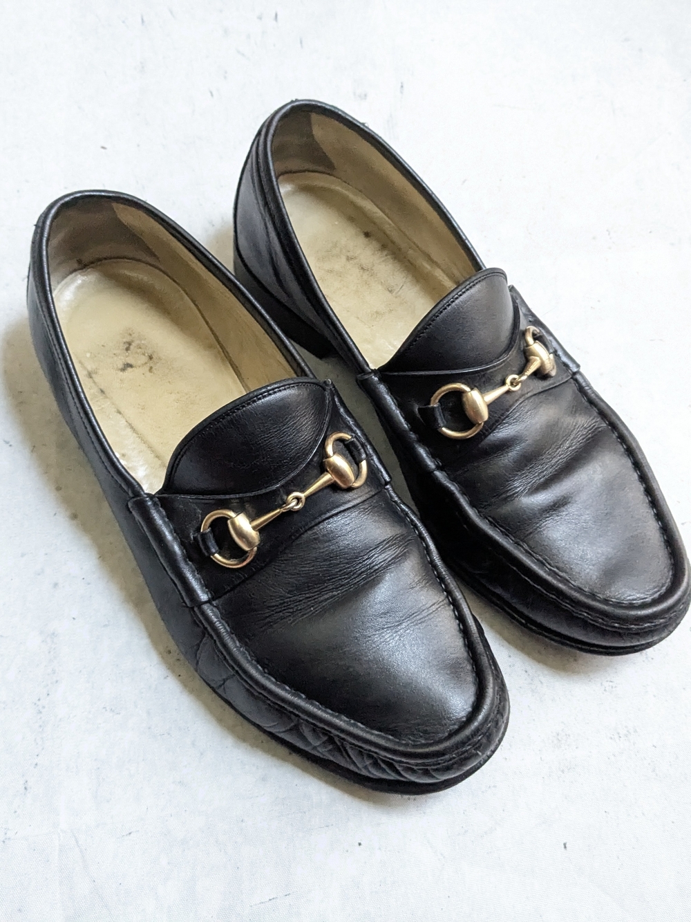 Gucci Black Leather Horsebit Loafers - Classic Men’s Dress Shoes 9.5 D Slip Ons